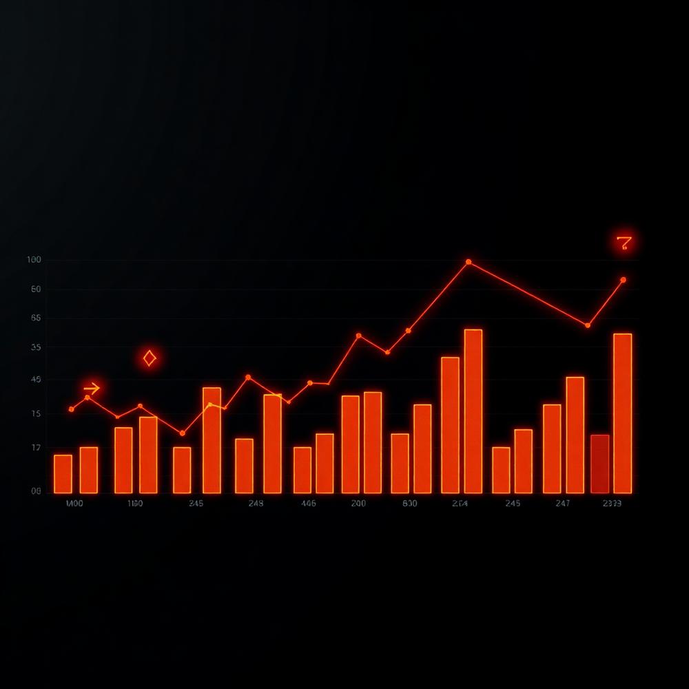 Rising ad campaign performance chart
