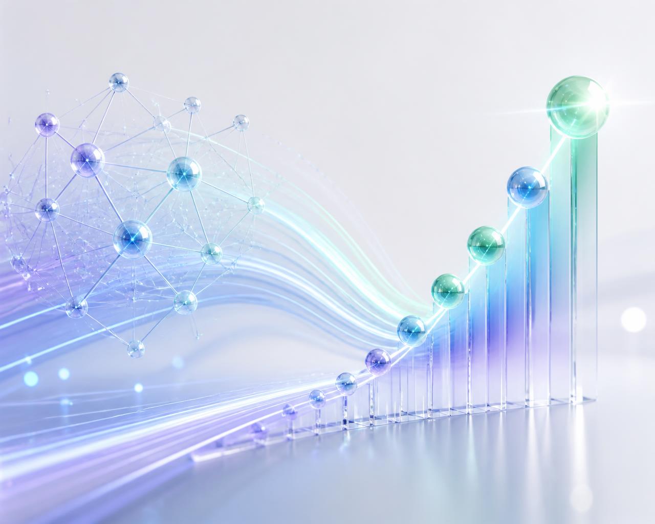 Abstract AI automation and data streams